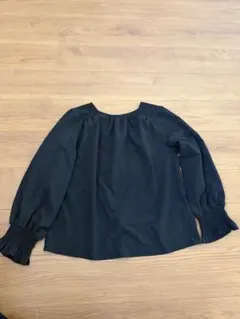 ブラック バルーンスリーブ 長袖シャツ