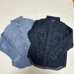 UNIQLO 長袖デニムシャツ 2枚セット 130㎝