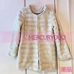 MERCURYDUOマーキュリーデュオ♥ノーカラーエコファージャケットコート