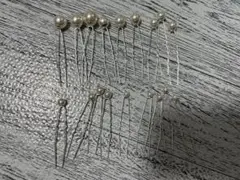 パール付きヘアピン 12本セット