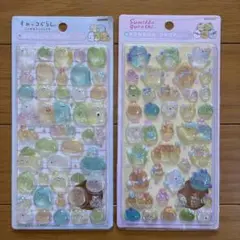 すみっこぐらし　ボンボンドロップシール ピンク　ブルー　2枚セット①