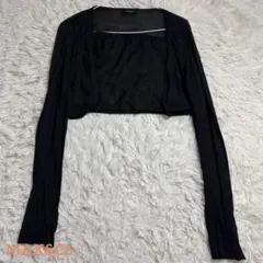 MAX&Co クロップドボレロ　レーヨン　ブラック　Mのサムネイル