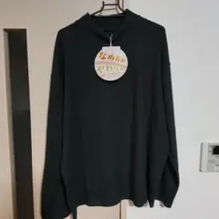 モックネック長袖カットソー L チャコールグレー