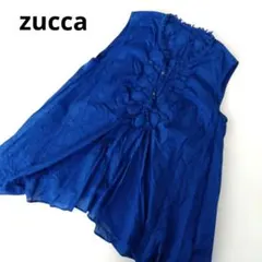 zucca ブルーチュニック　ふんわりシルエット　M　日本製　ズッカのサムネイル