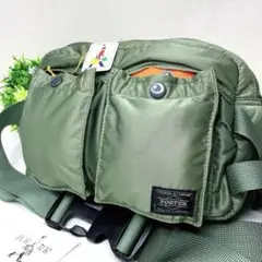 美品✨ポーター タンカー 2wayウエストバッグ ショルダー セージグリーン
