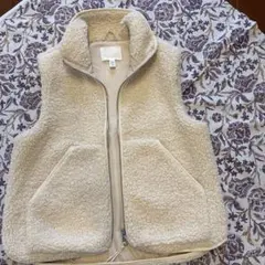 H&M ボアベスト アイボリー US XXS