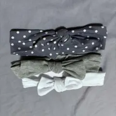 リボン付きヘアバンド 3個セット