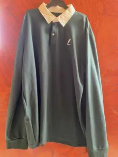 襟付きロンT ブラック×ホワイト 韓国系 ストリート きれいめ メンズ