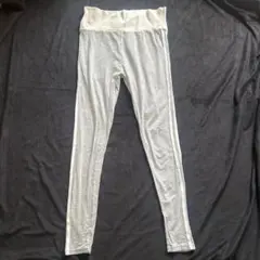 レディース　薄手　マタニティパンツ グレー サイドストライプ　M 春夏