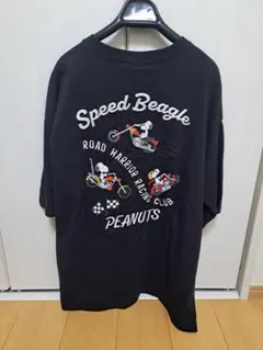 【新品】スヌーピー/SNOOPY スピードビーグルバック刺繍半袖TシャツMサイズ