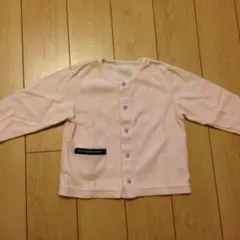 プラチナムベイビー カーディガン パイル地 シンプル 80〜90 ベビーピンク