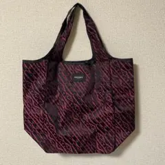 FAUCHONトートバッグ 黒と赤のパターン