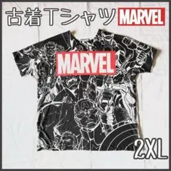 古着 Tシャツ 半袖 マーベル MARVEL 白黒 アベンジャーズ 90年代