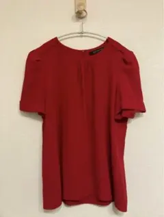 ZARA ザラ レッド　美品　Sサイズ プルオーバーブラウス