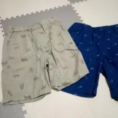 UNIQLO　半ズボン 2点セット 動物柄 魚柄 120