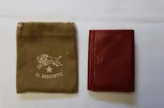 新品 IL BISONTE イルビゾンテ　財布　トリフォルド ウォレット RED
