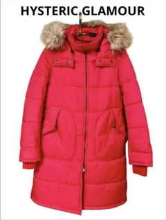 HYSTERIC GLAMOUR ロング中綿コート レッド F