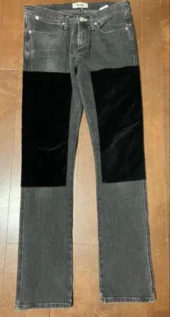 SALE‼️①Acne ブラックパッチデニムパンツ 30