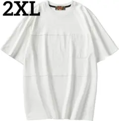 Tシャツ メンズ カットソー 薄手 半袖 アウトドア 2XL ゆったり 大きめ