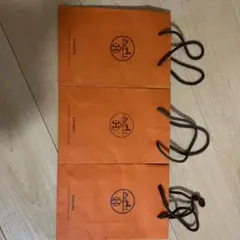HERMES オレンジショップ袋 3枚セット　プレゼントあり