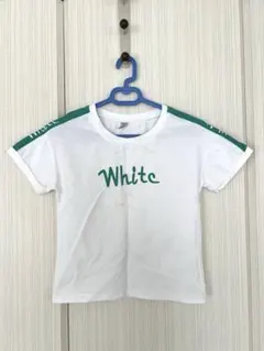 ホワイト Tシャツ グリーンロゴ