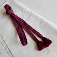 丸台手組み紐　絹　矢羽模様　約160センチ　写真の赤い色はもう少し暗めです