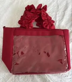 ザッカマート A4多機能2WAYハンドルフリルトートバッグ ワインレッド