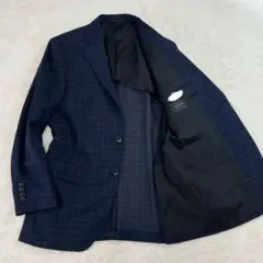 ダーバン　DURBAN ジャケット　MONSOON ウール　シルク　ネイビー