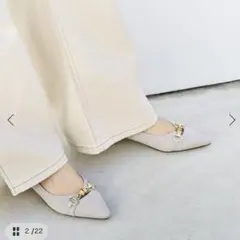 ルタロン⭐︎3cmバンブービットパンプス