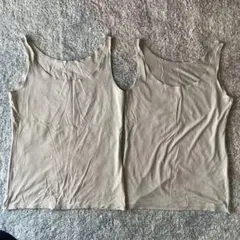 ユニクロ　AIRism MとL２枚 ライトグレー タンクトップ
