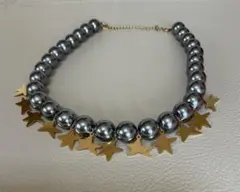 ポールスミス　チョーカー　グレー パール 星形チャーム ネックレス