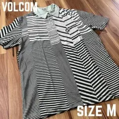 VOLCOM メンズ ランダムデザインボーダーポロシャツ