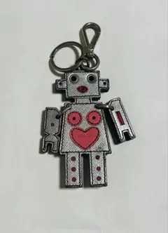 美品　プラダ　PRADA ロボット型キーホルダー シルバー ピンク　チャーム