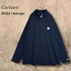 美品 Carhartt FORCE ハーフジップ ロンT XL 黒 ビッグサイズのサムネイル