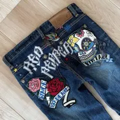 レッドペッパー　ジーンズ　フラワー　スカル　 24