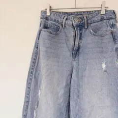 美品✨【4】 スカイハイ ワイドレッグ デニム ワイドパンツ ライトブルーデニムのサムネイル