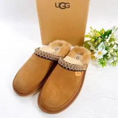 《新品》UGG アグ TASMAN SLIDE スリッポン 刺繍 茶色 23cm