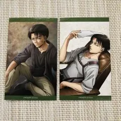 進撃の巨人 リヴァイ ビジュアルシート 2点セット