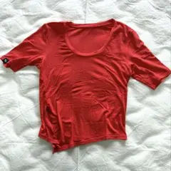 XEXYMIX ゼクシィミックス　レッド アシンメトリー 半袖 Tシャツ　Mのサムネイル