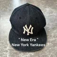 New Era ニューヨークヤンキース デニムキャップ 3/8 7 刺繍のサムネイル