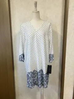 ♢ZARA新品タグつきドット柄エスニック調ワンピースペイズリー柄柔らかレーヨン