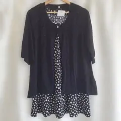 ドット柄 半袖チュニック 4L-5L♡最終価格です♡