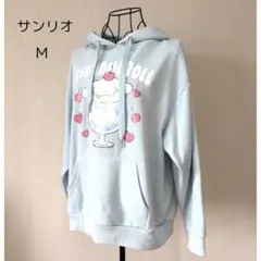 サンリオ シナモロール M パーカー フーディー スウェット　水色　ブルー
