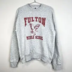 【USA製】90s Fruit of The Loom 3段プリントスウェット