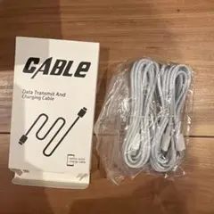 充電ケーブル ホワイト2本type c