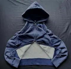 00's OLD UNIQLO ダブルジップパーカー　ネイビー　y2k