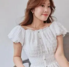 Herlipto forher Lily Puff Sleeve Top 青 - メルカリ