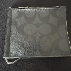 【COACH】ブラックレザー マネークリップのサムネイル