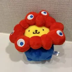 サンリオ　ポムポムプリン　ミャクミャクなりきりぬいぐるみ　カラビナ付き