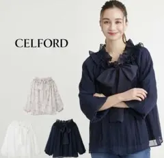 極美品✨】CELFORD セルフォード シアースモックブラウス 2way - メルカリ